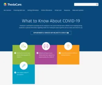 Thedacarecovid19.org(ThedaCare) Screenshot