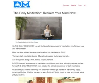 Thedailymeditation.com(Online Meditation Coach For Private & Corporate Classes) Screenshot