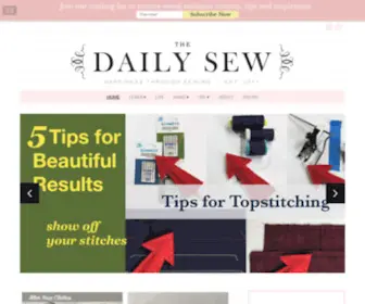 Thedailysew.com(Happiness Through Sewing) Screenshot