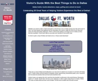 Thedallaspage.com(Things to do in Dallas and Ft) Screenshot