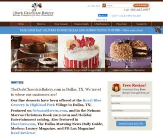 Thedarkchocolatebakery.com(The Dark Chocolate Bakery Free Cake Delivery Dallas) Screenshot