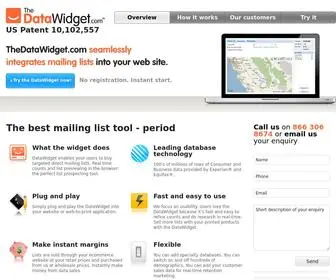 Thedatawidget.com(The DataWidget) Screenshot