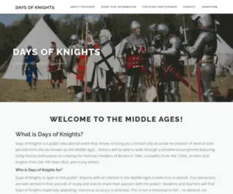 Thedaysofknights.com(Medieval Living History Experience) Screenshot