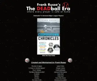 Thedeadballera.com(THE DEADBALL ERA) Screenshot