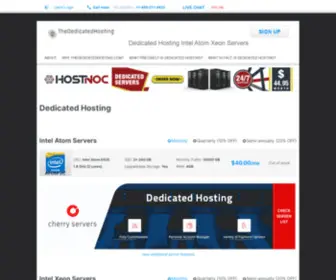 Thededicatedhosting.com(Dedicated Web Hosting Intel Atom Xeon Servers) Screenshot