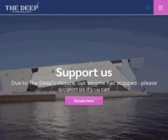 Thedeep.co.uk(One of the UK's biggest and best aquariums) Screenshot