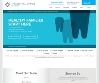 Thedentalofficeofcarson.com(Dentist Office in Carson) Screenshot