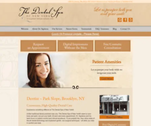 Thedentalspany.com(Park Slope Cosmetic Dentist) Screenshot