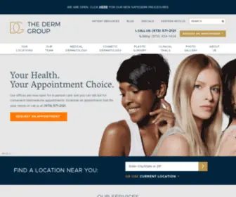 Thedermatologygroup.com(The Derm Group in New Jersey) Screenshot