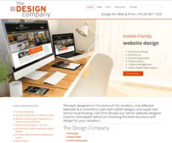 Thedesigncompany.co.nz(Web designers Christchurch for modern cost) Screenshot