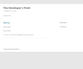 Thedeveloperspoint.com(Developers Point) Screenshot