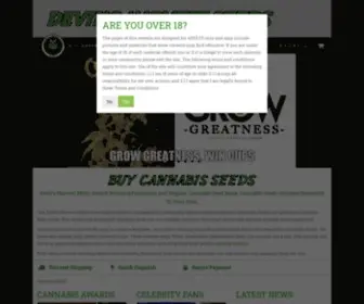 Thedevilsharvestseeds.com(The Multi Award Winning Cannabis Seed Bank) Screenshot
