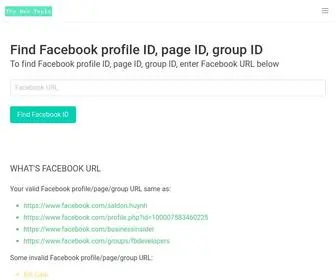 Thedevtools.com(Find Facebook profile ID) Screenshot