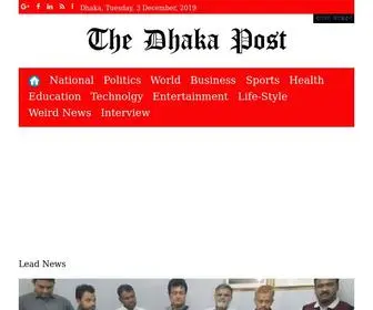 Thedhakapost.com(The Dhaka Post) Screenshot