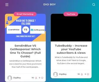 Thedigiboy.com(Home Grid with Sidebar) Screenshot