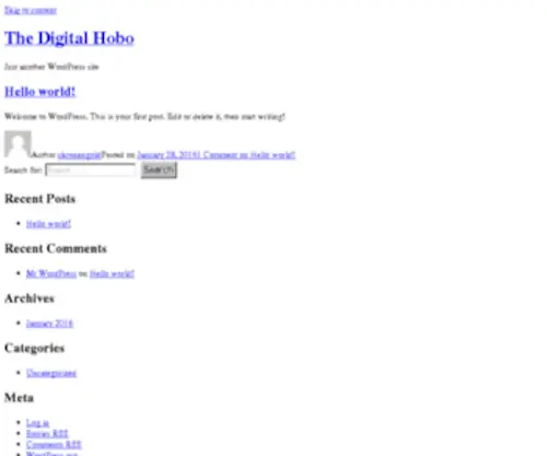 Thedigitalhobo.com(The Digital Hobo) Screenshot