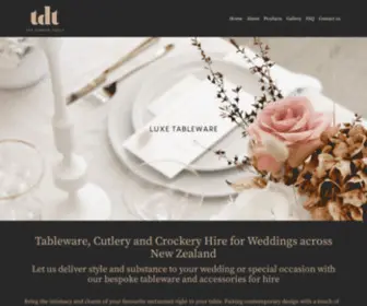 Thedinnertable.co.nz(Cutlery and Crockery Hire for Weddings across New Zealand) Screenshot