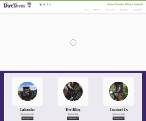 Thedirtdivas.com(Mountain biking in Colorado for women) Screenshot