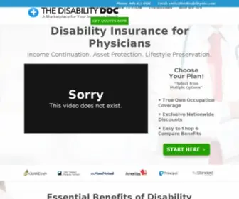 Thedisabilitydoc.com(Disability Insurance for Physicians) Screenshot