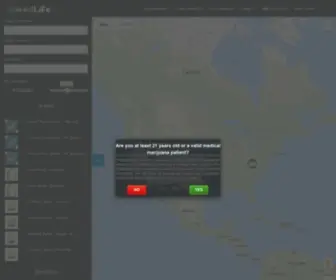 Thedispensarymap.com(The Dispensary Map) Screenshot