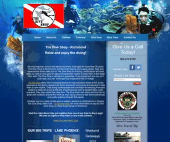 Thediveshoprichmond.com(Scuba Diving Equipment for Sale in Richmond VA) Screenshot