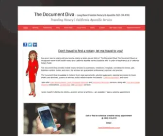 ThedoCDiva.com(Long Beach Mobile Notary & Apostille) Screenshot