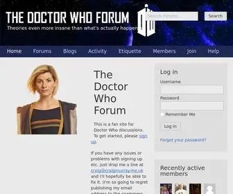 Thedoctorwhoforum.com(The Doctor Who Forum) Screenshot