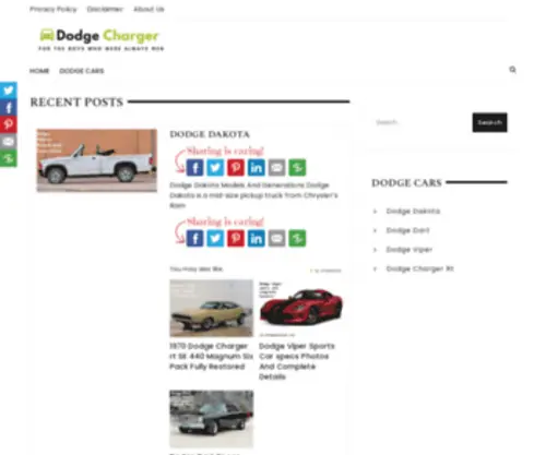 Thedodgecharger.com(The Dodge Charger) Screenshot