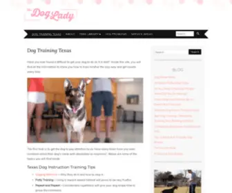 Thedoglady.org(Dog Obedience Training Texas) Screenshot