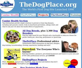 Thedogplace.org(WORLD'S FIRST DOG) Screenshot