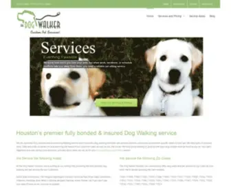 Thedogwalkerhouston.com(Houston's premier fully bonded and insured Dog Walking service which) Screenshot