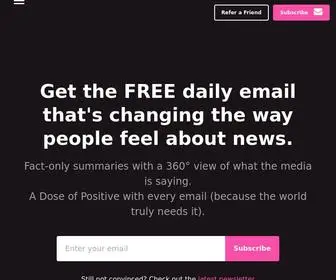 Thedonut.co(The free daily email that’s changing the way people feel about news) Screenshot