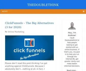 Thedoublethink.com(Online business with less BS) Screenshot