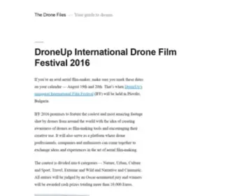 Thedronefiles.net(Your guide to drones) Screenshot