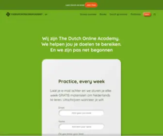 Thedutchonlineacademy.com(Leer gratis Nederlands met The Dutch Online Academy) Screenshot