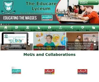 Theeducarelyceum.com(First ICT Based School System in Pakistan) Screenshot