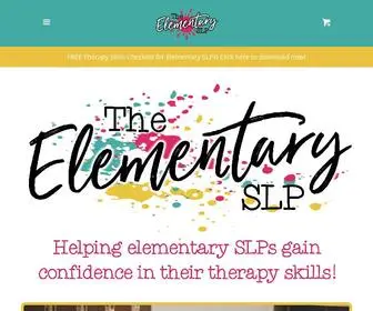 Theelementaryslp.com(The Elementary SLP) Screenshot