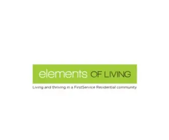 Theelementsofliving.com(The Elements of Living) Screenshot