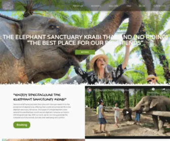 Theelephantsanctuarykrabi.com(We are a small family and start this camp with the main reason) Screenshot