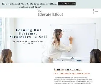 Theelevateeffect.com(Online Business Management for the Creative Entrepreneur) Screenshot