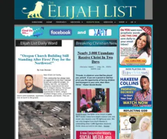 Theelijahlist.com(The Elijah List) Screenshot