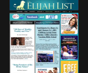 Theelijahlist.org(The Elijah List) Screenshot