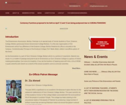 Theemersonians.com(Association of Govt) Screenshot