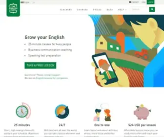 Theenglishfarm.com(25-minute online English classes for busy people) Screenshot