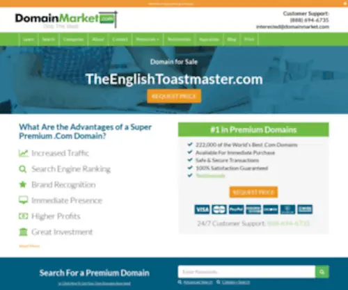 Theenglishtoastmaster.com(Buy a Domain Name) Screenshot