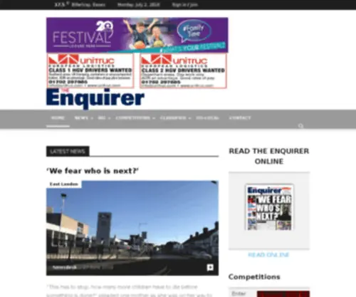 Theenquirer.co.uk(The Enquirer Newspaper) Screenshot
