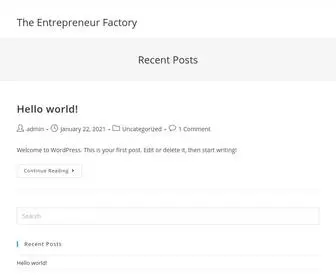 Theentrepreneurfactory.in(The Entrepreneur Factory) Screenshot