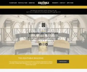 Theequitablebuilding.com(Residential Apartments in Downtown Baltimore) Screenshot