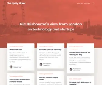 Theequitykicker.com(Nic Brisbourne's view from London on technology and startups) Screenshot
