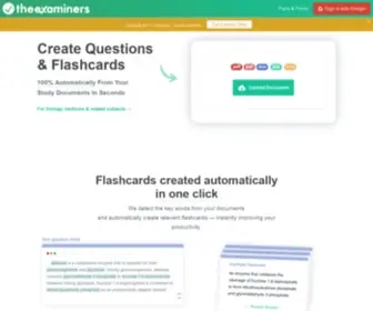 Theexaminers.co.uk(Automatic Question & Flashcard Generator) Screenshot